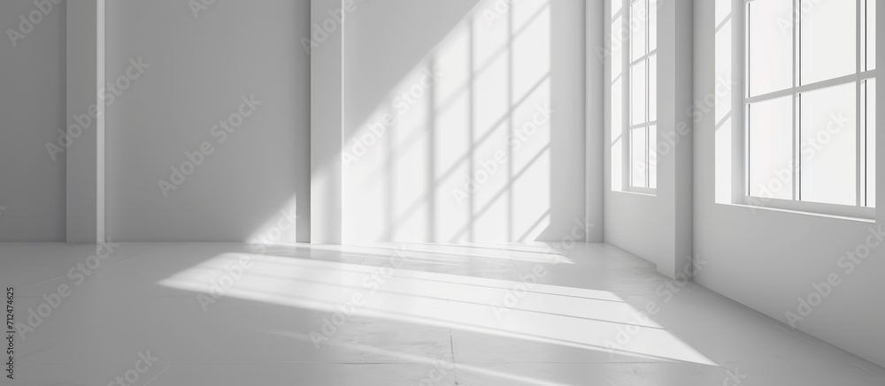 Obraz premium A room without anything, walls are white.