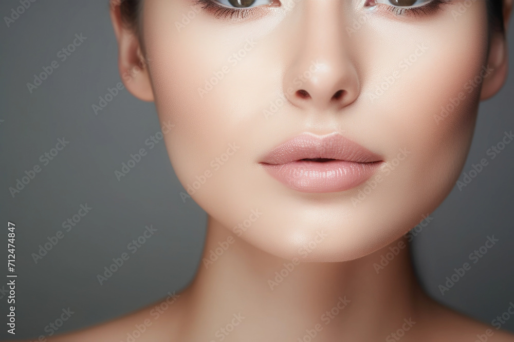 Beauty portrait of a young beautiful woman with natural makeup Beauty portrait of a young beautiful woman with natural makeup