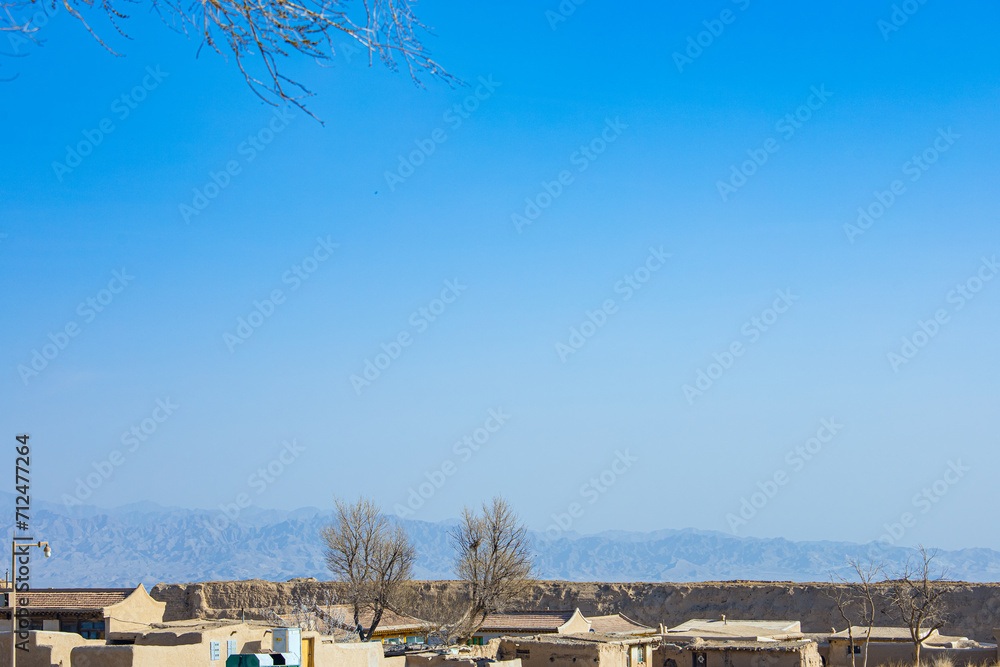 Baiyin City, Gansu Province - Wind turbines and Gobi scenery Baiyin City, Gansu Province - Wind turbines and Gobi scenery