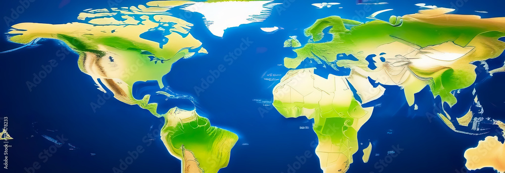 Climatic zones on the world map.