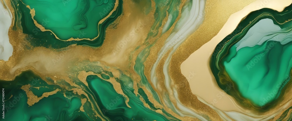 Luxury green and gold stone marble texture. Alcohol ink technique abstract background. Luxury green and gold stone marble texture. Alcohol ink technique abstract background.