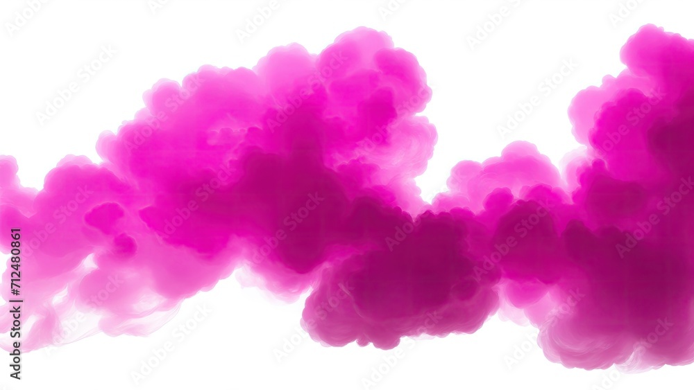 Fototapeta premium Pink fire flame smoke cloud texture isolated on white background