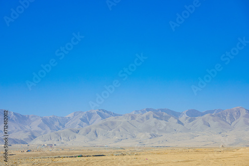 Baiyin City, Gansu Province - Wind turbines and Gobi scenery