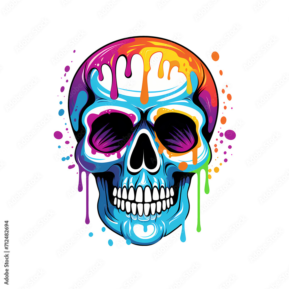 Fototapeta premium Skull art illustrations for stickers, tshirt design, poster etc 