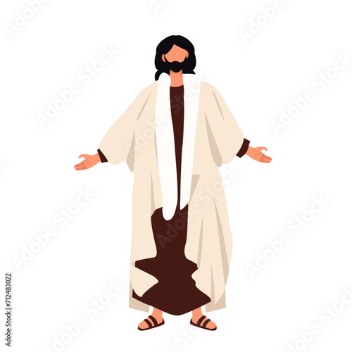 Ascension Day design with Jesus Christ vector illustration. Illustration of the ascension of Jesus  
