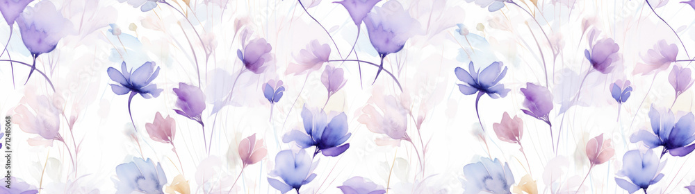 Floreal banner with pastel colors in neutral background. Flower banner 