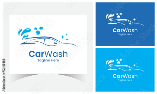 Car Wash Logo Desgin Template. Automobile Detailing Logo Design.