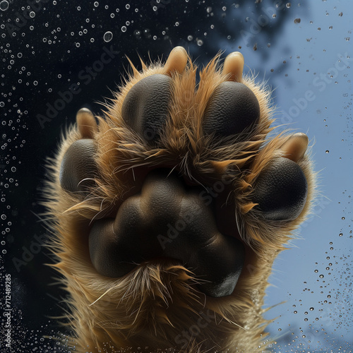 dog paw bottom view