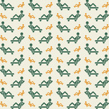 Relax green yellow concept trendy repeating pattern vector illustration background