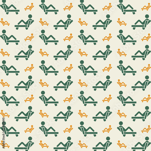 Fototapeta Naklejka Na Ścianę i Meble -  Relax green yellow concept trendy repeating pattern vector illustration background
