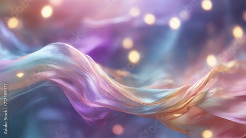 Enchanting Elegance Digital Backgrounds with Transparent Silk Flow Pastel Hues and Ethereal Bokeh Magic