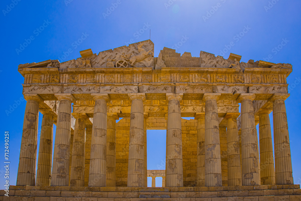 Obraz premium Lanzhou City, Gansu Province - Antique Architecture of Great Wall Western Film and Television City