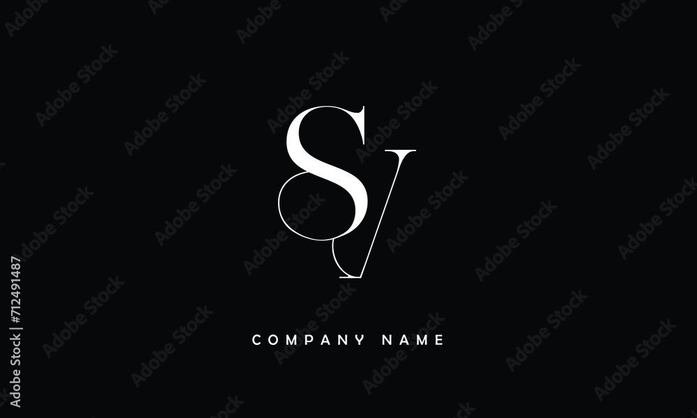 VS, SV, V, S Abstract Letters Logo Monogram VS, SV, V, S Abstract Letters Logo Monogram