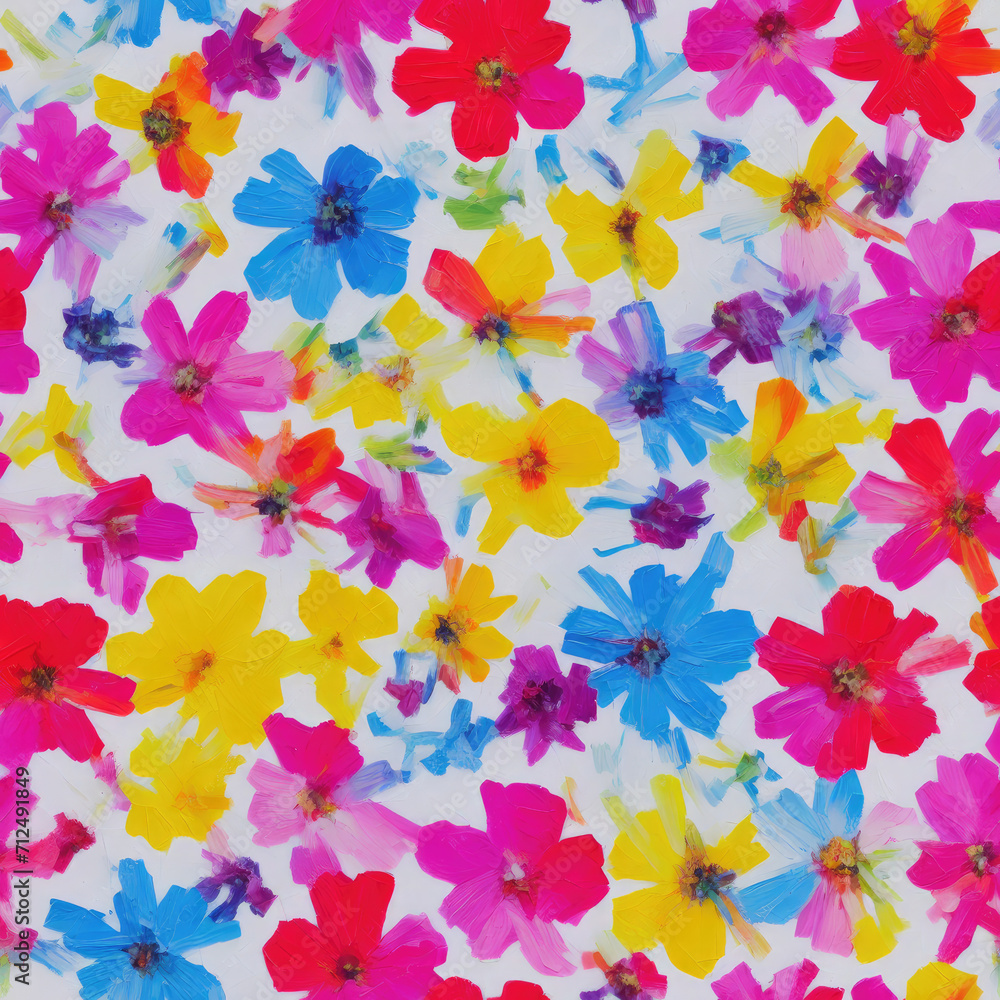 flowers. Abstract seamless pattern. AI generated. flowers. Abstract seamless pattern. AI generated.