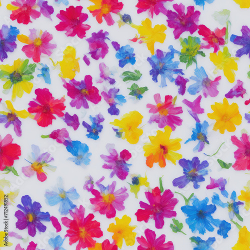 flowers. Abstract seamless pattern. AI generated. © homeworlds