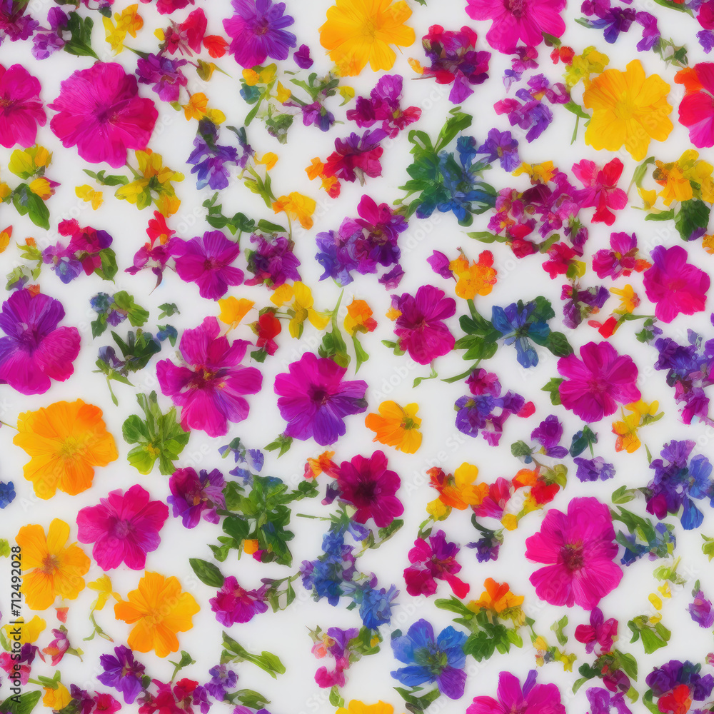 flowers. Abstract seamless pattern. AI generated. flowers. Abstract seamless pattern. AI generated.