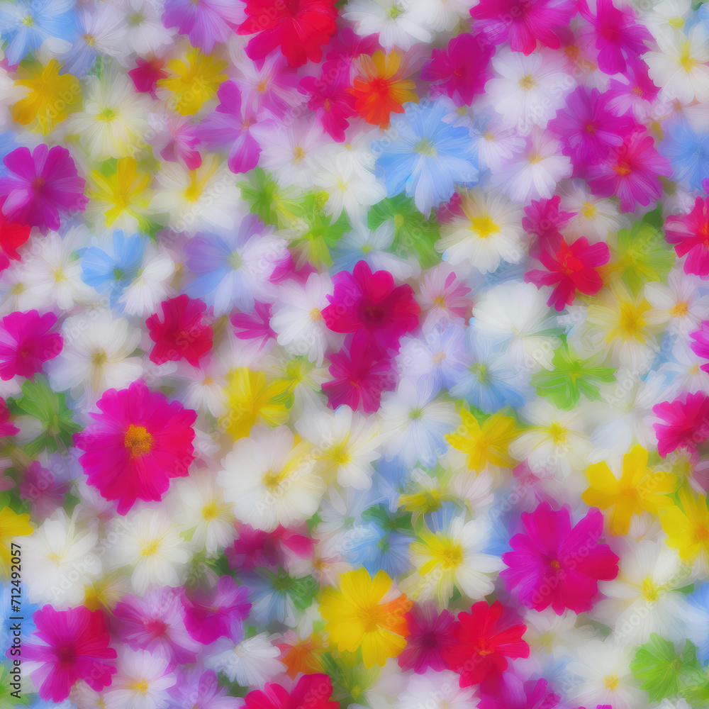 flowers. Abstract seamless pattern. AI generated. flowers. Abstract seamless pattern. AI generated.