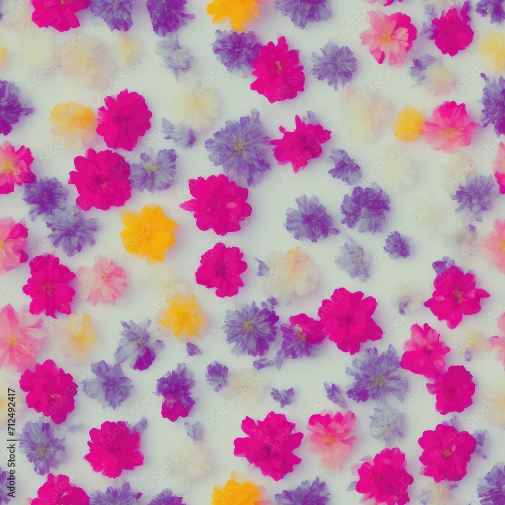 flowers. Abstract seamless pattern. AI generated. flowers. Abstract seamless pattern. AI generated.