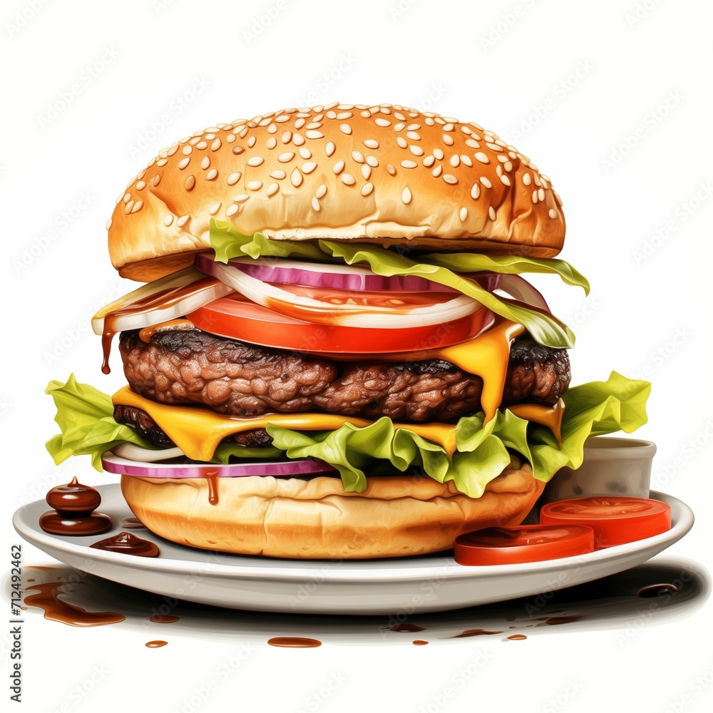 Delicious AI-Crafted Artisan Burger: A Perfect Blend of Flavor and Innovation! Delicious AI-Crafted Artisan Burger: A Perfect Blend of Flavor and Innovation!
