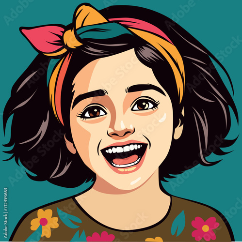 Portrait of a laughing girl