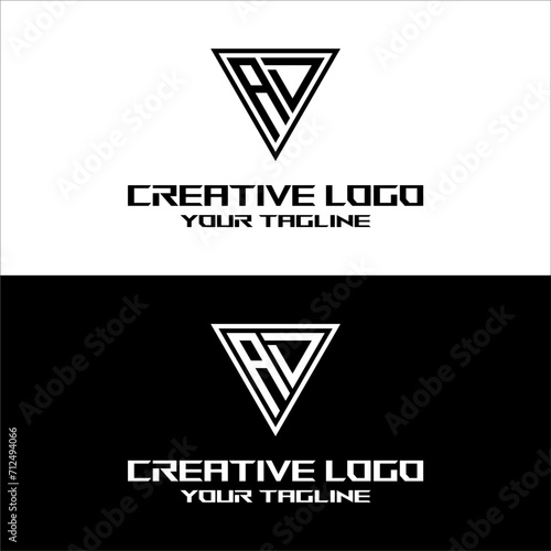 creative letter logo ad desain vektor