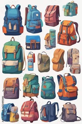 Colorful Assortment of Stylish Backpacks