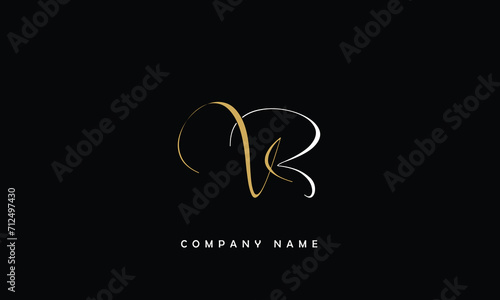 VR, RV, V, R Abstract Letters Logo Monogram