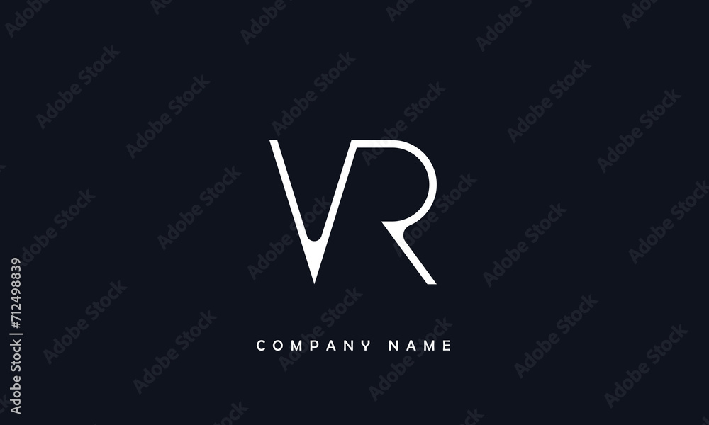 VR, RV, V, R Abstract Letters Logo Monogram VR, RV, V, R Abstract Letters Logo Monogram