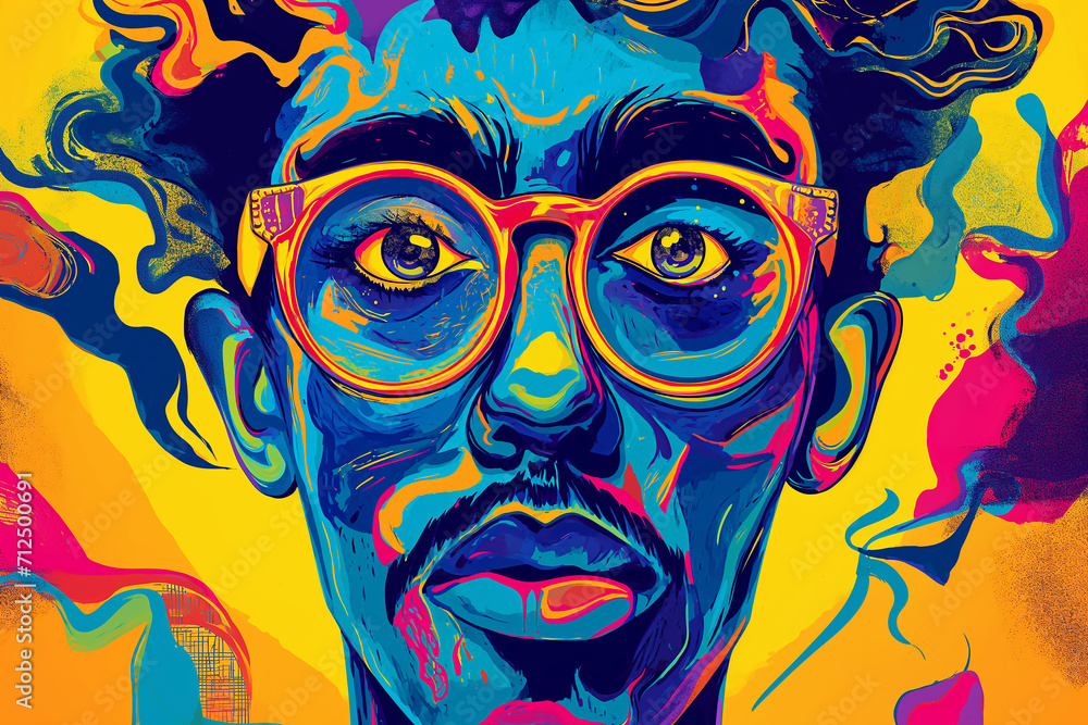 Abstract Portrait, retro and Graffiti arts, Featuring Vibrant Colors and Geometric Shapes, Perfect for Artistic Designs Abstract Portrait, retro and Graffiti arts, Featuring Vibrant Colors and Geometric Shapes, Perfect for Artistic Designs