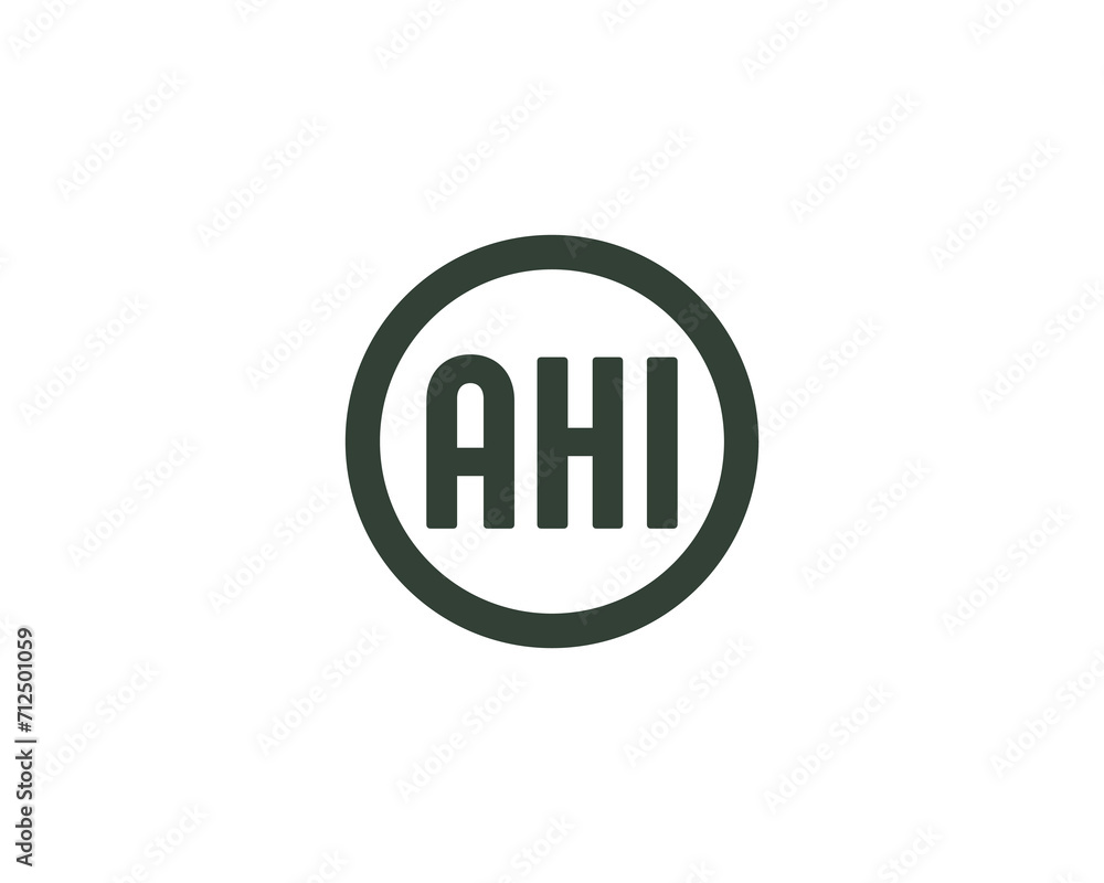AHI logo design vector template AHI logo design vector template