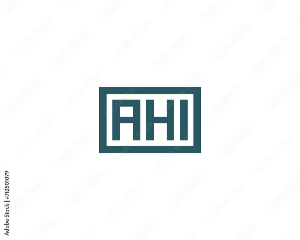 AHI logo design vector template AHI logo design vector template