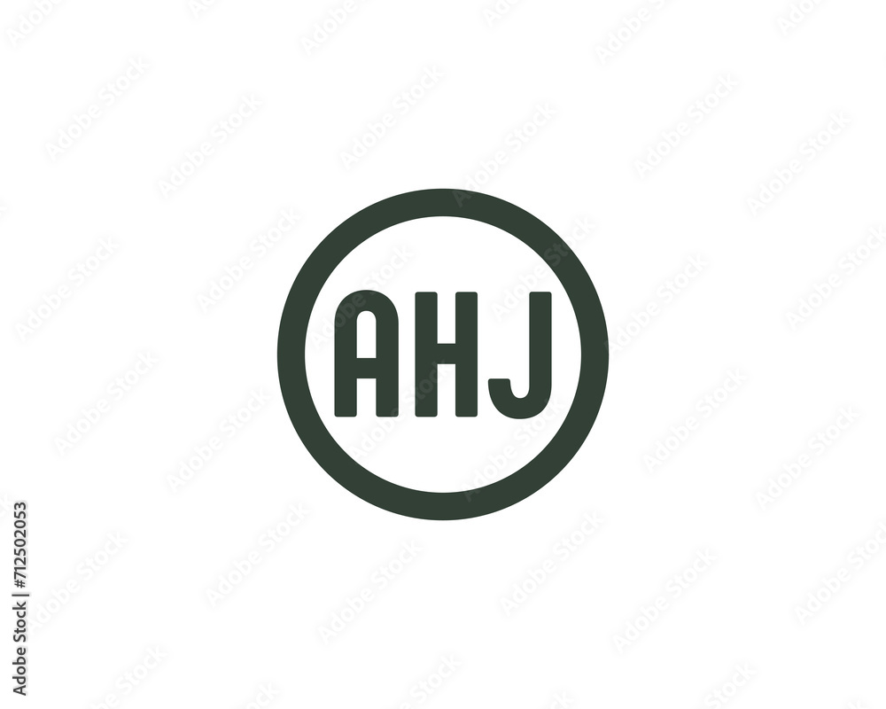 AHJ logo design vector template AHJ logo design vector template