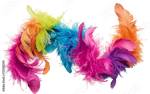 Feather Boa On Transparent Background.