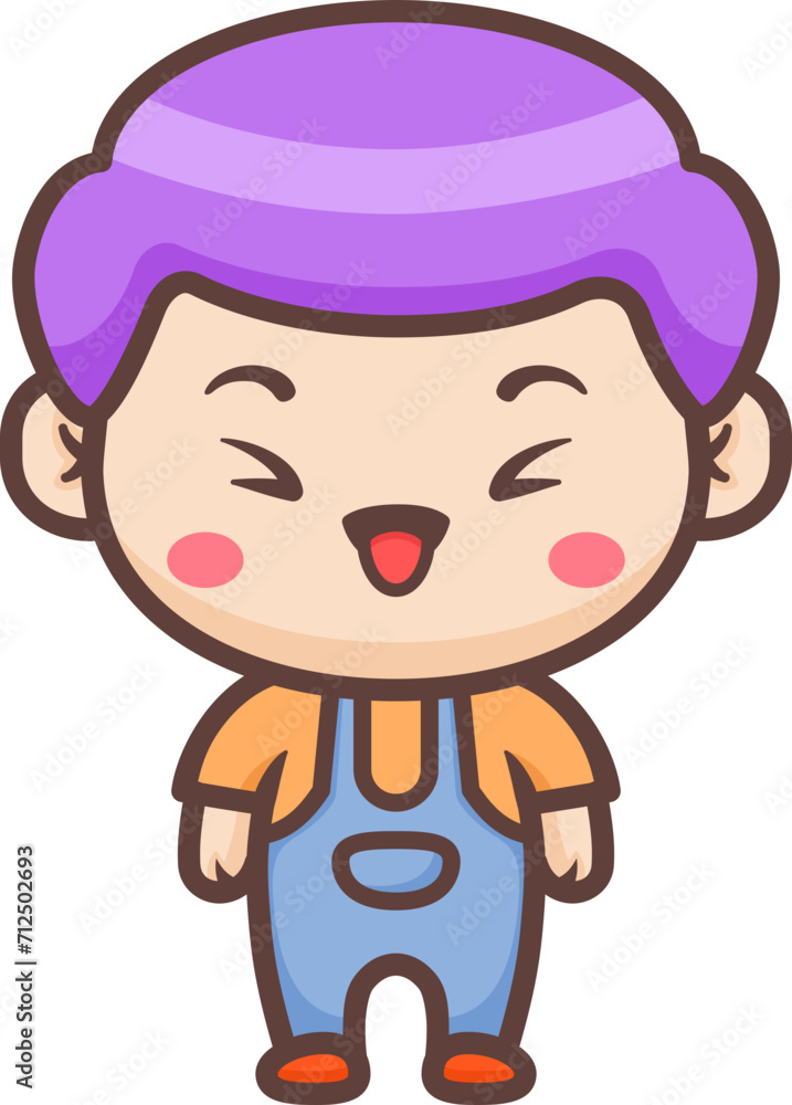 Cute happy little boy cartoon illustration Cute happy little boy cartoon illustration