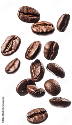 Roasted Coffee beans illustration PNG element cut out transparent isolated on white background  PNG file  artwork graphic design.