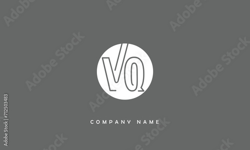 VQ  QV  V  Q Abstract Letters Logo Monogram