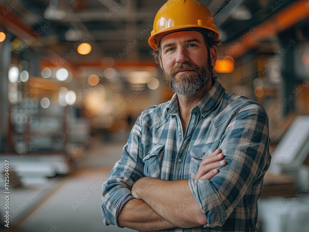 Engineers and employees meet on site with a meeting format.