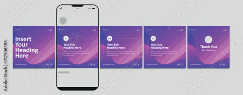 Linkedin Carousel Post Design, editable social media Instagram carousel post, most engaging business carousel post template, eps 10.