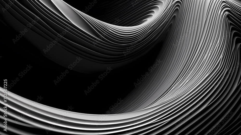 Naklejka premium Abstract geometric lines background, technological lines background and light effects, 3D rendering