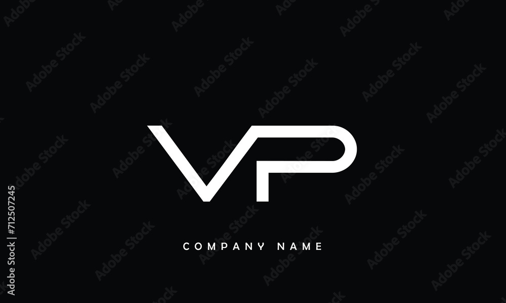 VP, PV, V, P Abstract Letters Logo Monogram VP, PV, V, P Abstract Letters Logo Monogram