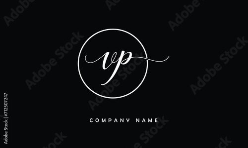 VP, PV, V, P Abstract Letters Logo Monogram