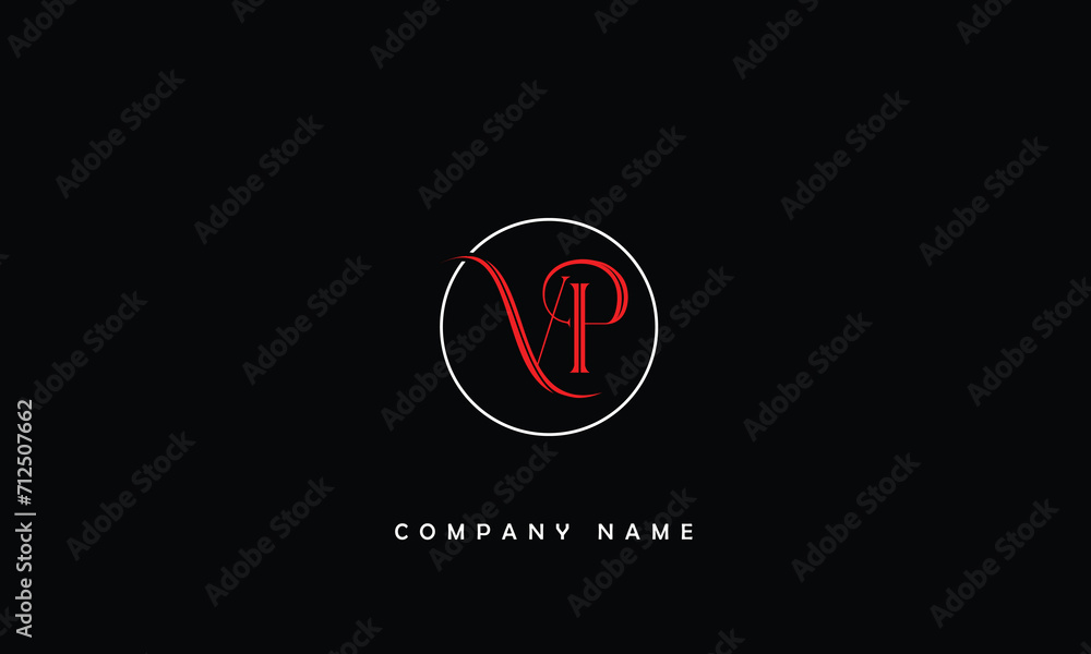 VP, PV, V, P Abstract Letters Logo Monogram VP, PV, V, P Abstract Letters Logo Monogram