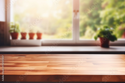 Business presentation template on a kitchen table
