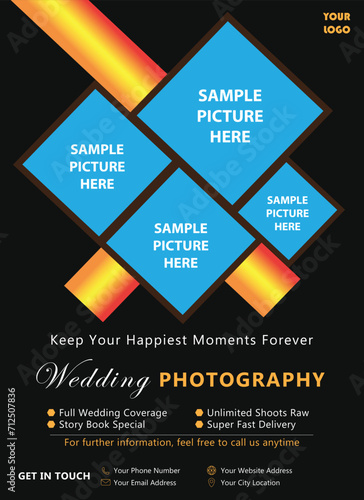 Photography Poster Design Template for Wedding and Events 02