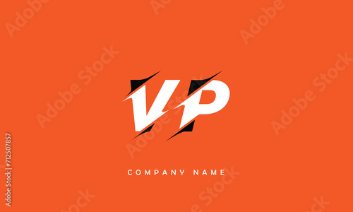 VP, PV, V, P Abstract Letters Logo Monogram