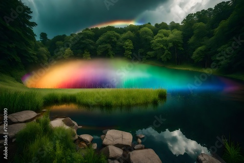 rainbow over the lake © areeba