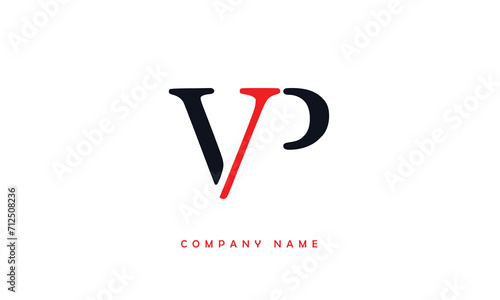 VP, PV, V, P Abstract Letters Logo Monogram