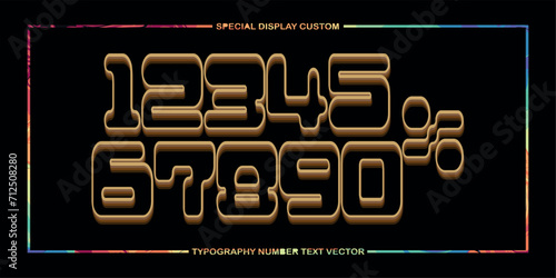 assorted digital custom vector numbers. minimum. Color gradation. Dark. Banner Network. 3d effect. Design. futuristic. Paper cut or effect. Luxury. Premium. 191