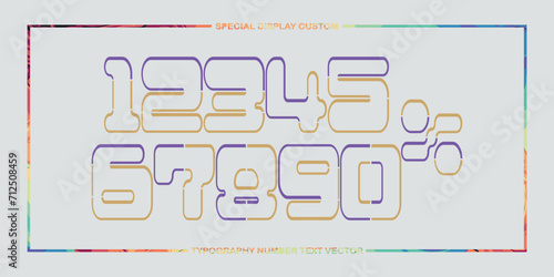 assorted digital custom vector numbers. minimum. Color gradation. Dark. Banner Network. 3d effect. Design. futuristic. Paper cut or effect. Luxury. Premium. 193