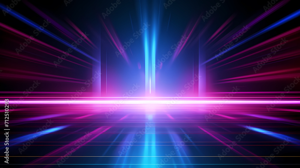 Technology abstract lines background and light effects, technology sense background